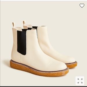 J Crew leather crepe-sole pull on boot